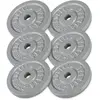 Image de Disques de poids en fonte noire/argent - De 0,5 KG à 30 KG