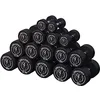 Image de Gorilla Sports® Haltères rondes en caoutchouc à barre courte - En lot/individuels - Poignées ergonomiques en chrome - 16 variantes de poids (2-50 kg), 2,5 kg.