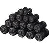 Image de Gorilla Sports® Haltères rondes en caoutchouc à barre courte - En lot/individuels - Poignées ergonomiques en chrome - 16 variantes de poids (2-50 kg), 20 kg.