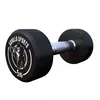 Image de Gorilla Sports® Haltères rondes en caoutchouc à barre courte - En lot/individuels - Poignées ergonomiques en chrome - 16 variantes de poids (2-50 kg), 5 kg.