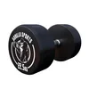 Image de Gorilla Sports® Haltères rondes en caoutchouc à barre courte - En lot/individuels - Poignées ergonomiques en chrome - 16 variantes de poids (2-50 kg), 22,5 kg.