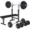 Image de Banc de Musculation GS006 + Set haltères disques en Plastiques et Barres 97,5KG