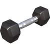 Image de Gorilla Sports® Haltères Hexagonaux - Poids de 2-50 kg, Individuel/Ensemble, Fonte Caoutchouc, Chromé, Antidérapante, Noir - Haltères Courts, Dumbbell, Musculation, Entraînement, pour Fitness, Gym