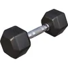 Image de Gorilla Sports® Haltères Hexagonaux - Poids de 2-50 kg, Individuel/Ensemble, Fonte Caoutchouc, Chromé, Antidérapante, Noir - Haltères Courts, Dumbbell, Musculation, Entraînement, pour Fitness, Gym