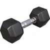 Image de Gorilla Sports® Haltères Hexagonaux - Poids de 2-50 kg, Individuel/Ensemble, Fonte Caoutchouc, Chromé, Antidérapante, Noir - Haltères Courts, Dumbbell, Musculation, Entraînement, pour Fitness, Gym