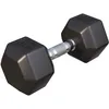 Image de GORILLA SPORTS® Haltères Hexagonaux - Poids de 2-50 kg, Individuel/Ensemble, Fonte Caoutchouc, Chromé, Antidérapante, Noir - Haltères Courts, Dumbbell, Musculation, Entraînement, pour Fitness, Gym