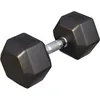 Image de Gorilla Sports® Haltères Hexagonaux - Poids de 2-50 kg, Individuel/Ensemble, Fonte Caoutchouc, Chromé, Antidérapante, Noir - Haltères Courts, Dumbbell, Musculation, Entraînement, pour Fitness, Gym