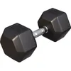 Image de Gorilla Sports® Haltères Hexagonaux - Poids de 2-50 kg, Individuel/Ensemble, Fonte Caoutchouc, Chromé, Antidérapante, Noir - Haltères Courts, Dumbbell, Musculation, Entraînement, pour Fitness, Gym