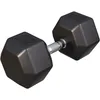 Image de Gorilla Sports® Haltères Hexagonaux - Poids de 2-50 kg, Individuel/Ensemble, Fonte Caoutchouc, Chromé, Antidérapante, Noir - Haltères Courts, Dumbbell, Musculation, Entraînement, pour Fitness, Gym