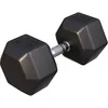 Image de Gorilla Sports® Haltères Hexagonaux - Poids de 2-50 kg, Individuel/Ensemble, Fonte Caoutchouc, Chromé, Antidérapante, Noir - Haltères Courts, Dumbbell, Musculation, Entraînement, pour Fitness, Gym