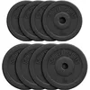 Image de GORILLA SPORTS® Disque Musculation - Simple 1,25-15kg / Jeu 27,5-30 kg, Réglable, Ciment, Plastique, Ø 31 mm, Noir - Set de Poids, Matériel de Musculation, Sport Maison, Fitness, Salle de Sport