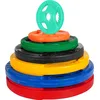 Image de Gorilla Sports® Disque d'haltère 50/51 mm olympique en caoutchouc Gripper, D: 30 KG (4 x 2,5 KG + 4 x 5 KG)