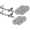 Image de GORILLA SPORTS® Set d'Haltères Courts - 27,5kg, Disques Poids 6x1,25kg 6x2,5kg avec 2 Barre Ø 30mm, 4 Fermeture Étoile/Ressort, Fonte - Ensemble d'Haltère Court, Kit Musculation, Entraînement, Fitness