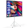 Image de ESMART Professionnel MISATI Écran de trépied 260 cm Image 244 x 183 cm (120") 4.3 | Écran de Projection pour projecteur Home Cinema Écran trépied LCD LED