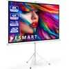 Image de ESMART Professionnel MISATI Écran de trépied 237 cm Image 221 x 125 cm (100") 16:9 | Écran de Projection pour projecteur Home Cinema Écran trépied LCD LED