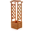 Image de Melko Bac à Plantes avec Arceau de Roses, Planteur de Trellis, pergola Arc Rose Colonne de Roses Jardinage en Bois