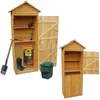 Image de Melko Abri de jardin XXL avec toit pointu, en bois, 79 x 49 x 190 cm, armoire de jardin