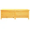 Image de Melko 140CM Boîte de soutien en bois coussins jardin Coffre de soutien Coffre en bois Poitrine en bois