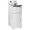 Image de Royal Catering Friteuse avec meuble (16 L, 6000 W, 400 V, 60   200 °C, 34 x 53 x 94 cm, acier inoxydable, panier et couvercle)