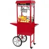 Image de Royal Catering Machine À Popcorn Professionnelle (1500 W, 5 Kg/Heure, 16 l/h, Marmite ø18 cm, Revêtement antiadhésif, Rouge, Chariot, Utilisation Mobile)