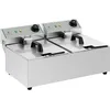 Image de Royal Catering Double Friteuse Electrique 2 x 10 L, 2 x 2500 W, 230 V, 2 témoins lumineux Professionnelle Commerciale