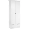 Image de Armoire Landwood - Décor Blanc Mat - 2 Portes - 1 Tiroir - L80 x P39 x H200 cm