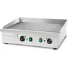 Image de vertes Plancha Électrique Professionnelle 4400W en Acier Inoxydable (Surface de Gril avec Rainures 74x41cm, 2x Thermostat, 2x Température 50-300°C, Protection Contre les Éclaboussures)