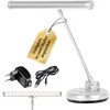 Image de Showlite KW Lampe de Piano LED Argent Mat, Hauteur 36 cm, Pied antidérapant