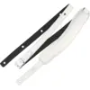 Image de Richter 1019 Beluga White Slim Deluxe XL Guitar Strap sangle de guitare en cuir avec rembourrage