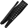 Image de Richter 1803 Black / Silver Springbreak III Grommet sangle de guitare et basse en cuir de haute qualité
