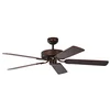 Image de Ventilateur de plafond Pepeo Potkuri, sans éclairage, revêtement bronze antique, pâles de couleur acajou / osier