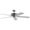 Image de Ventilateur de plafond Potkuri de Pepeo sans éclairage, en acier, pâles réversibles blanc / osier, 132 cm