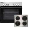Image de Respekta Kit de cuisinière encastrable en acier inoxydable/A / 59 litres / 6 niveaux de cuisson/Plaque de cuisson avec plaque de cuisson rapide / 3 modes de chauffage / EB6000SETIXN