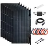 Image de Technaxx Centrale solaire flexible 600W TX-233 avec 6 panneaux solaires 105W, micro-onduleur solaire, clé Wi-Fi, câble de 5 m, 1 adaptateur de prise batterie - Monter sur un balcon, une clôture, etc.