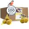 Image de Lyra Pet® 100 Boules de Graisses sous Filet à 90 g = 9 kg | Source d'énergie pour Les Oiseaux Sauvages | ourriture Riche en nutriments pour Oiseaux Sauvages | Nourriture grasse pour l'été & l'hiver
