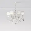 Image de Maytoni lustre Grace, blanc, 6 lampes, organza, E14