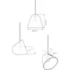 Image de Nyta Tilt suspension, câble 3 m rouge, blanche