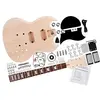 Image de Rocktile Kit Guitare Électrique Double Cut Style - Kit DIY à monter soi même avec corps en acajou, manche en acajou vissé, touche en palissandre, micros Humbucker, idéal pour débutants et bricoleurs