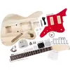 Image de Rocktile Kit guitare électrique JAG-style DIY   solidbody corps paulownia, manche vissé érable, touche palissandre, 2 micros single-coil, pickguard écaille