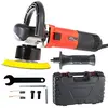 Image de tectake® Lustreuse Polisseuse voiture & moto Machine à polir polisseuse rectifieuse excentrique 5 pcs. avec valise 710 Watt Rayure voiture carrosserie Kit polissage voiture Kit nettoyage voiture