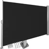 Image de tectake® Store Brise Vue Jardin Retractable Multi-Fonction Store latéral Enroulable Brise Soleil Paravent Exterieur Opaque en Aluminium pour Terrasse Jardin - Noir | 160 x 300 cm