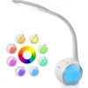 Image de WILIT T3 Lampe de Bureau Enfant avec RGB Couleur Veilleuse, LED Lampe de Chevet Dimmable, Lampe LED Tactile avec Lumière de Couleur et 3 Niveaux de Luminosité, Blanc