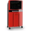 Image de oneConcept Baltic Red Rafraichisseur d'air/ventilateur mobile (65W avec fonction humidificateur/ionisateur, 3 niveaux de puissance, mobile, 400m³/heure, roulettes pour déplacement facile) - rouge