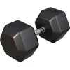 Image de Gorilla Sports® Haltères Hexagonaux - Poids de 2-50 kg, Individuel/Ensemble, Fonte Caoutchouc, Chromé, Antidérapante, Noir - Haltères Courts, Dumbbell, Musculation, Entraînement, pour Fitness, Gym