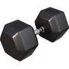 Image de Gorilla Sports® Haltères Hexagonaux - Poids de 2-50 kg, Individuel/Ensemble, Fonte Caoutchouc, Chromé, Antidérapante, Noir - Haltères Courts, Dumbbell, Musculation, Entraînement, pour Fitness, Gym