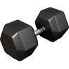 Image de Gorilla Sports® Haltères Hexagonaux - Poids de 2-50 kg, Individuel/Ensemble, Fonte Caoutchouc, Chromé, Antidérapante, Noir - Haltères Courts, Dumbbell, Musculation, Entraînement, pour Fitness, Gym
