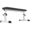 Image de GORILLA SPORTS® Banc de Musculation - Hauteur Réglable, 104,5 x 50 x 41 à 46 cm, Charge max. 200 kg, en Blanc - Banc d' Entraînement, Maison, d'Haltérophilie, Plat, Gym, Fitness