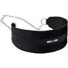 Image de Gorilla Sports® Ceinture de Musculation - avec Chaine et 2 Mousquetons, Max Charge 100kg, Noir - Ceinture de Leste, Dip Belt, Poids du Corps, Fitness, Gym, Powerlifting, Bodybuilding, Squat Tractions