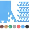 Image de 8 embouts de finition pour dalles en mousse - épaisseur 1,2 cm - Coloris Noir, Bleu, Gris, Bois foncé, Bois clair ou Gazon