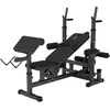 Image de GORILLA SPORTS® Multifonction Banc de Musculation - Réglable, Max. 280kg, Noir/Blanc - Banc d'Haltérophilie, Multifonction, pour Complet du Corps, Entraînement, Abdominaux, Fitness, Gym Équipement